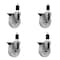 Service Caster 5'' Nylon Swivel 1-1/2'' Expanding Stem Caster Set with Brake, 4PK SCC-EX20S514-NYS-PLB-112-4 - alternate 1
